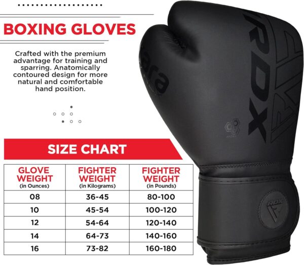 RDX Luvas de boxe para homens e mulheres, treinamento profissional, couro Maya Hide Muay Thai MMA Kickboxing, luvas de saco de pancadas pesado para adultos, luvas de treino com almofada de foco, palma - Image 6