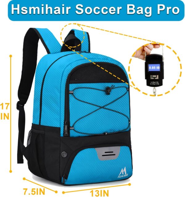 Hsmihair Soccer Bag-Soccer Backpack&Backpack for & Football Volleyball & Basketball,with Ball Compartment and Separate Cleat - Image 4