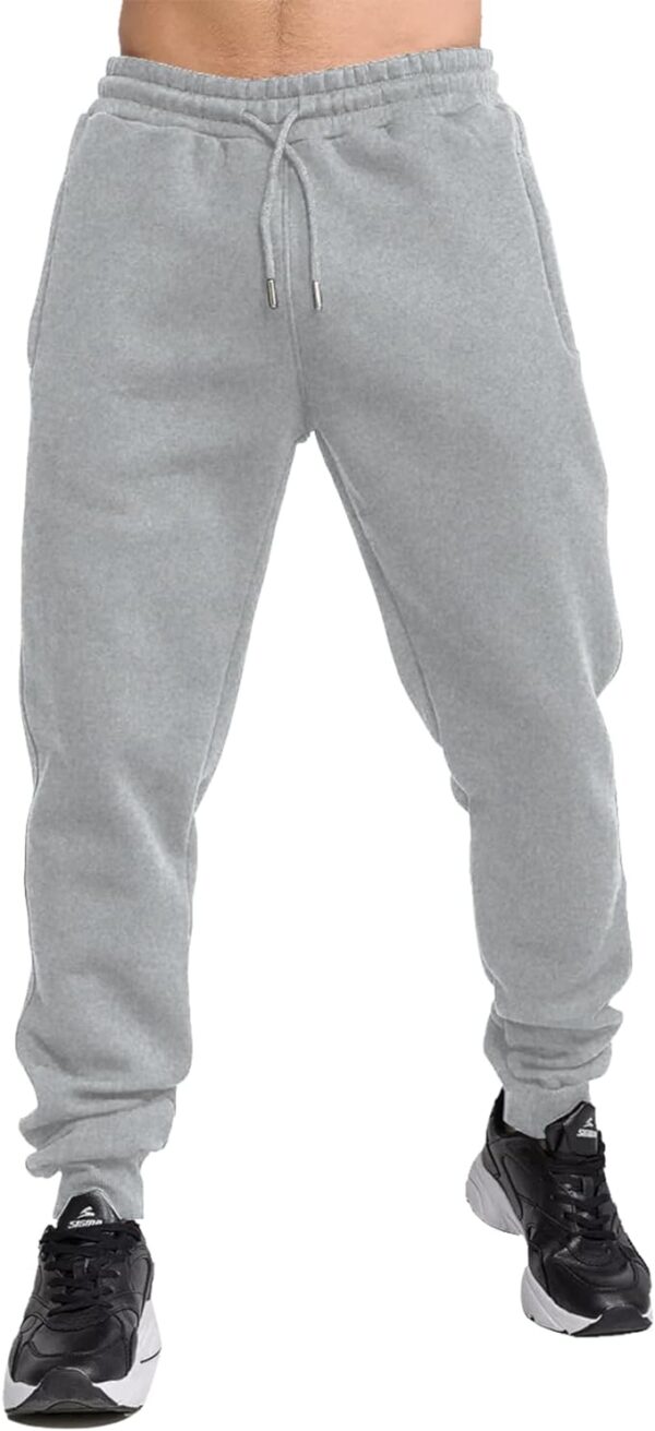 Fleece Jogger Sweatpants for Men with Pockets Bottom Athletic Sweat Pants Workout Running Casual Gym Size Small to 3XL