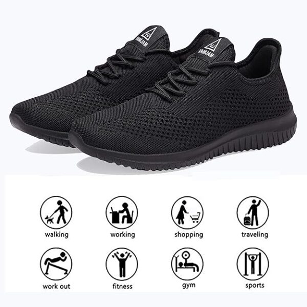 VAMJAM Tênis de corrida masculino ultraleve respirável tênis de caminhada antiderrapante moda atlética malha treino casual sapatos esportivos - Image 3